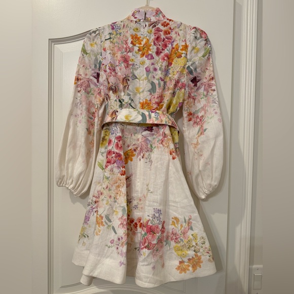 ZIMMERMANN Natura Buttoned Mini Dress, Size 0 ( US Size 4) - Picture 4 of 4